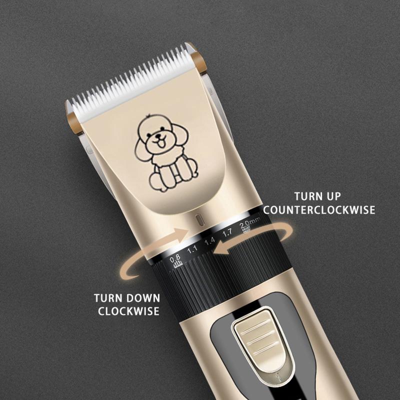USB Rechargeable Dog Hair Cutting Grooming Machine Low Decibel Puppy Trimmer for Pet Haircut Electrical Animal Haircut Device