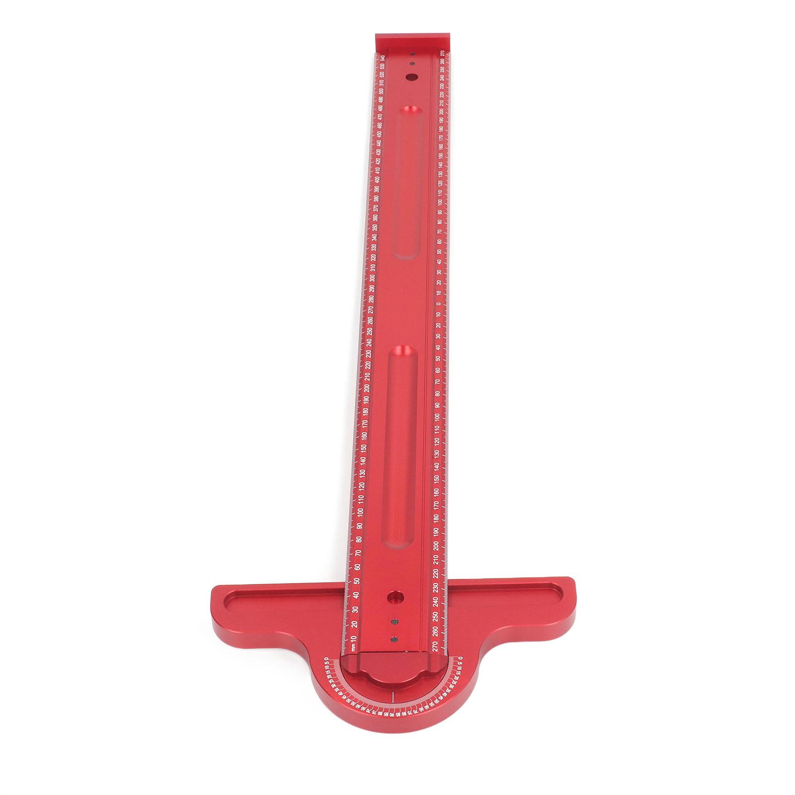 

Woodworking T Square 550mm 0 to 180 Degree Angle Finder Ruler Aluminum Alloy Scribing Tool