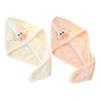 Cartoon Quick Dry Microfiber Hair Towel Caps for Women, Super Absorbent Shower Hair Wrap with Adjustable Button