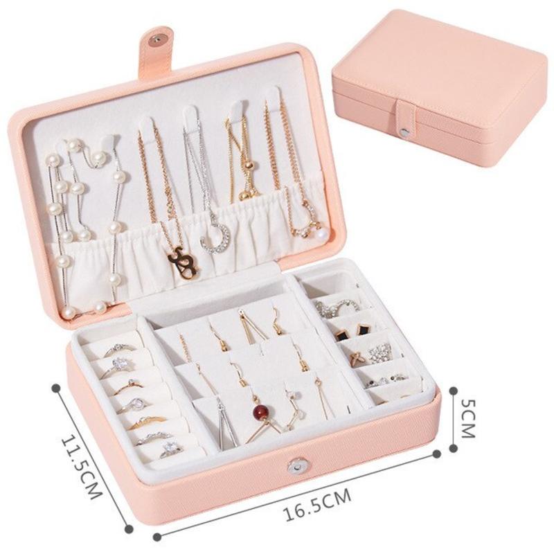 Jewelry Box Travel Cosmetic Jewelry Box Organizer Makeup Lipstick Keeper Beauty Container Necklace Birthday Gifts | Storage Boxes and Containers