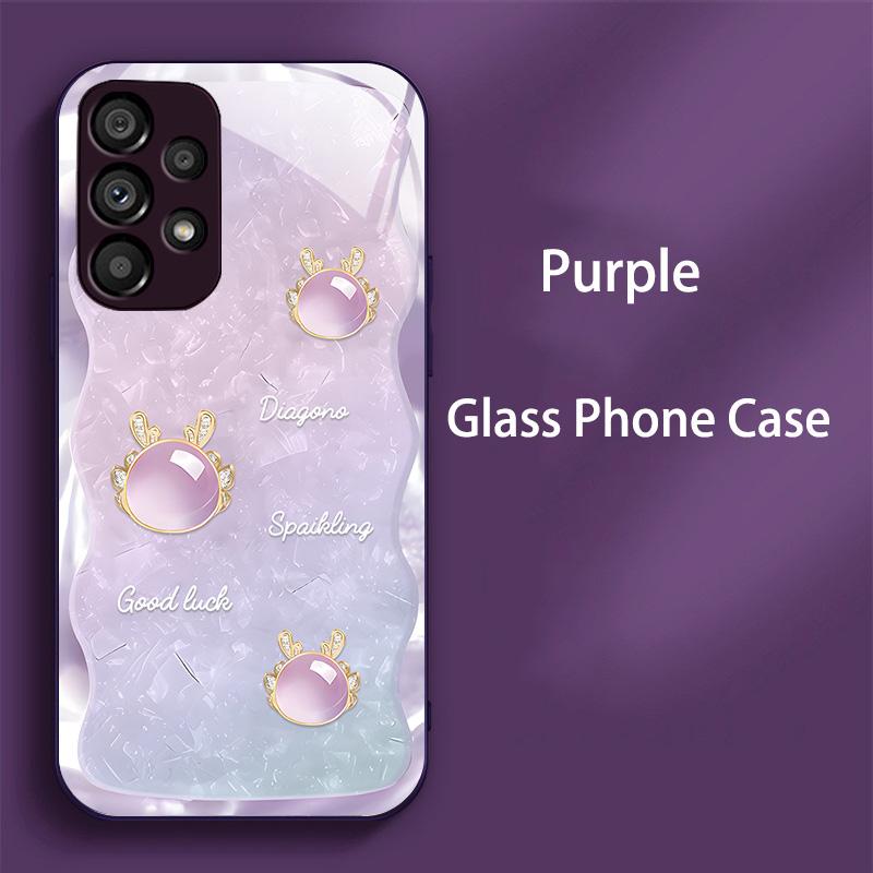 Capa de Vidro Temperado de Luxo para Samsung Galaxy A52 A52S A72 A22 A13 Lte A12 M12 A50 A50S A30S A20S Capa Rígida PC à Prova de Choque Funda