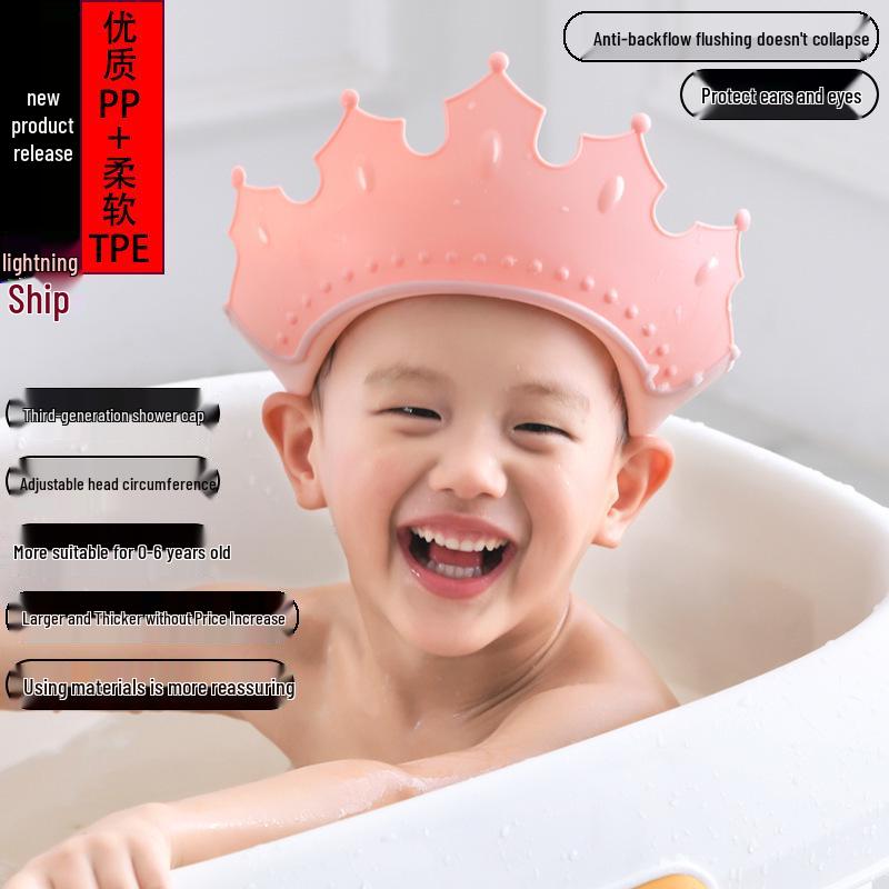 Infant & Toddler Waterproof Shampoo Cap - Soft Gel Eye & Ear Protection