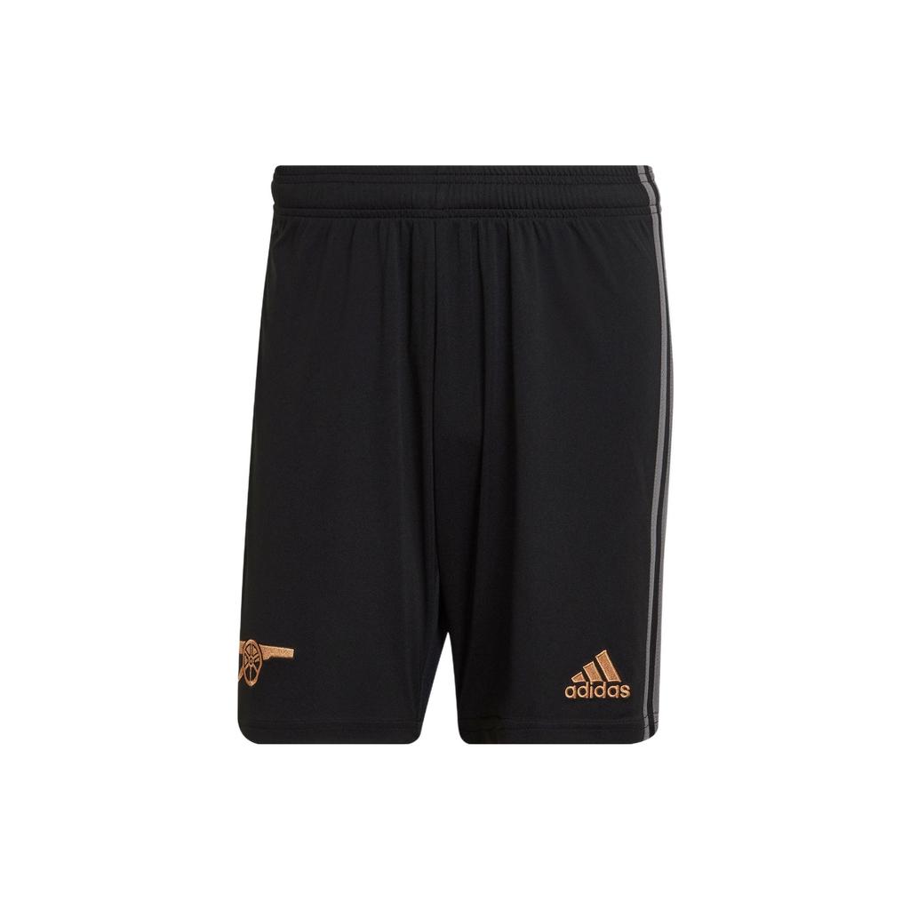 Adidas Ss22 Afc A Shorts Arsenal Logo Print Solid Stripe Sports Football Shorts Men Shorts Black H25649