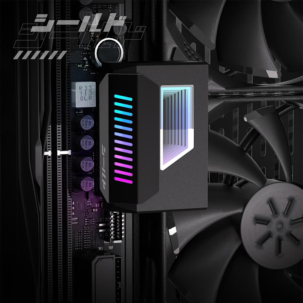 Mainboard Motherboard Power Supply Cable Modular with Infinity Mirror ARGB Light ATX 24-pin 180 Degree Power Connector Adapter