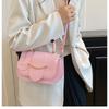 Ladies' Bag, Shoulder Bag, Saddle Bag, Simple and Versatile Handbag, Fashionable Contrasting Underarm Bag, Casual Crossbody Bag