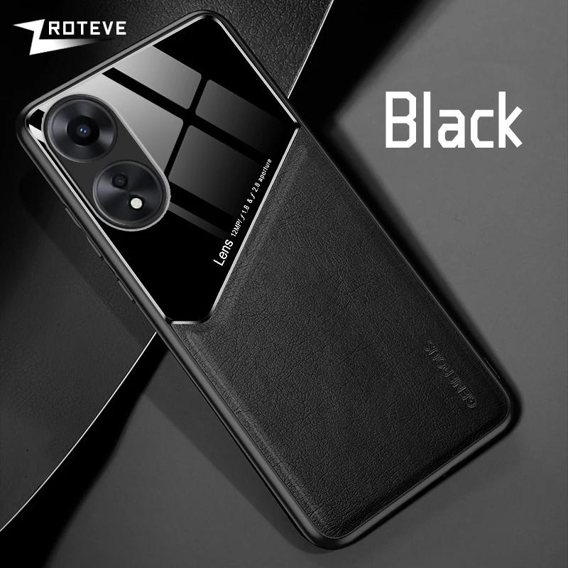 For OppoA78 Case PU Leather Car Magnetic Hard PC Cover For OPPO A98 A78 A58 A38 A18 A79 5G OppoA98 OppoA58 OppoA38 Cases