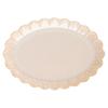 Premium Retro Ceramic Large Plate Tableware Lace-Shaped Hotel Vegetable Plate Exquisite Gold Relief Home Steamed Fish Plate