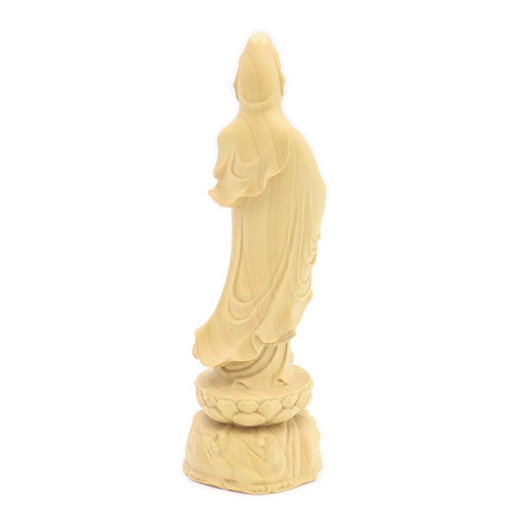 Kurita's Specialty Buddhist Statue [Bodhisattva] Standing Kannon Bodhisattva (Total height 12cm, width 4cm, depth 3.5cm) High-quality Water Boxwood