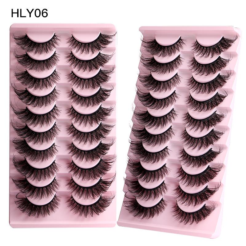 High Imitation Mink False Eyelashes, Multi-Layer Thick Crossed Eyelashes 8D Fluffy Eyelash