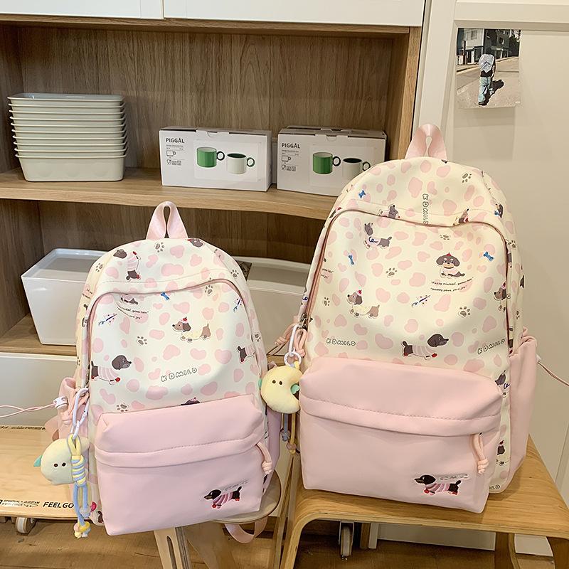Schoolbag Korean Ins Leopard Print Backpack for Women's 1011 New Large-capacity Junior High School Backpack for High School Students