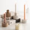 Home Decoration Nordic Gear Candle Candlestick Holiday Party Decor Ceramics Candle Holder Home Decor Candlestand Room Decor
