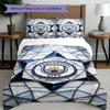 3pcs Duvet Cover Set (1*Duvet Cover + 2*Pillowcase, Without Core),Manchester City FC Print Bedding Set, Bedroom Decor, All‑Season, Birthday Gift