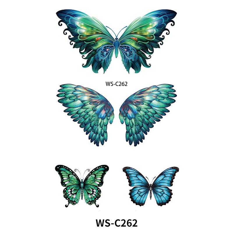 New Colored Butterfly Ins Style Tattoo Stickers Waterproof Arm Advanced Stage Performance Makeup Face