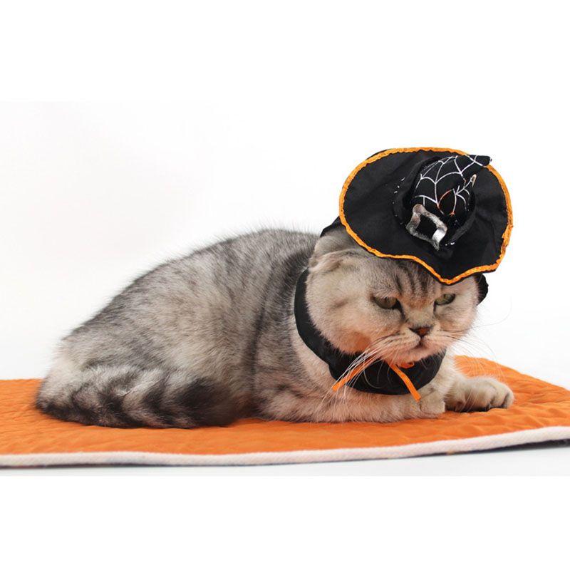 Versatile Halloween Xmas Pet Cat Dog Teddy Plush Hat Wizard Pumpkin Headgear Caps