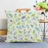 Purple Pattern Pillow Cover Plant Geometric Sofa Living Room Cushion Cover Bedside Square Pillowcase Removable and Washable