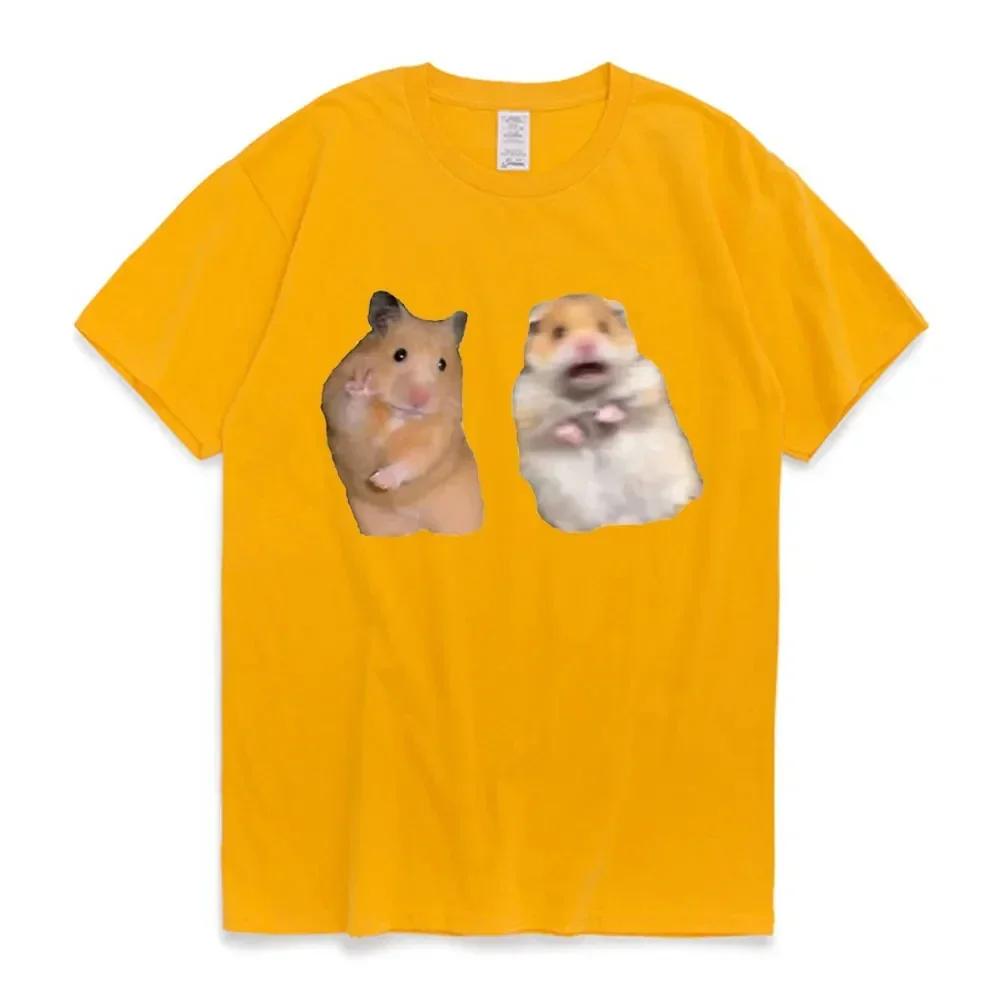 Funny Peace Sign and Screaming Hamster T-Shirt Lovers Gift Rodent Cavy Boys Girls Tee Shirts Summer Short Sleeve TShirt