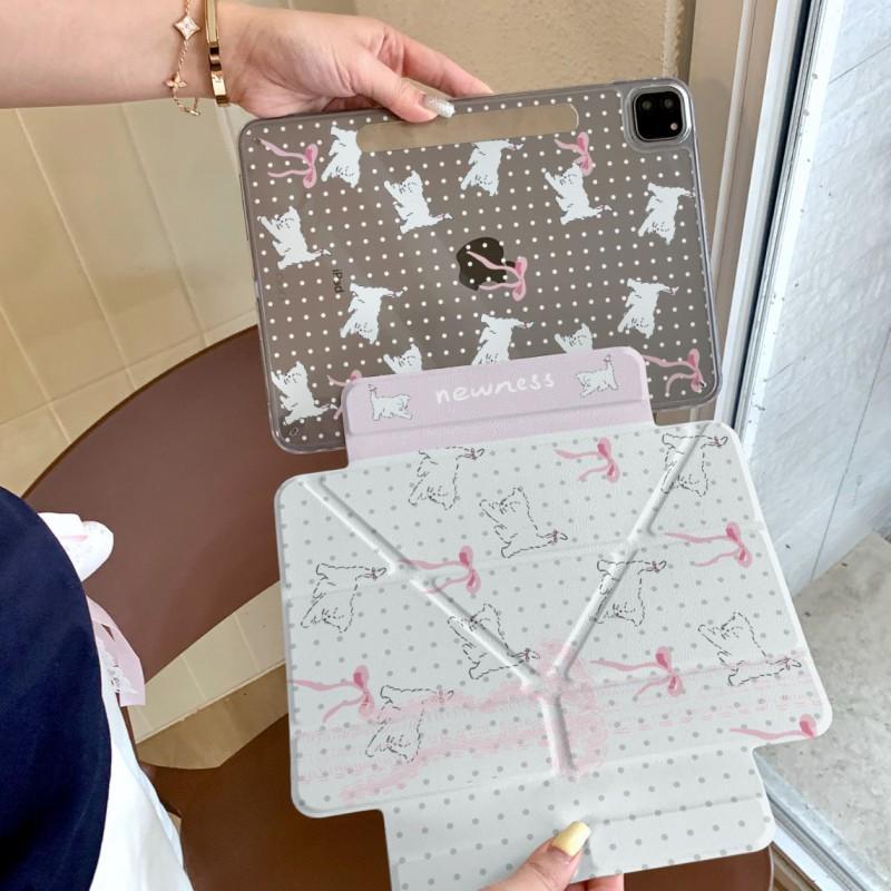 Melody Cartoon IPad Case With Pen Slot Side-Attach Detachable Cover Air Pro Mini Stand Anti-Slip PC Shell