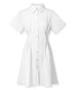 Urban Dress French Linen Like Slim Shirt Dress White
