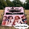 Custom Name K-pop Stars Shine Bright Blanket  Ideal Bedding Blanket Perfect for Travel, Camping, Living Rooms, Offices, Sofas, Fan Christmas gift