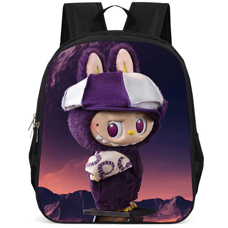 

Стильный студенческий рюкзак Labubu с забавным принтом и большой вместимостью. Школьная сумка для мальчиков и девочек. Style V