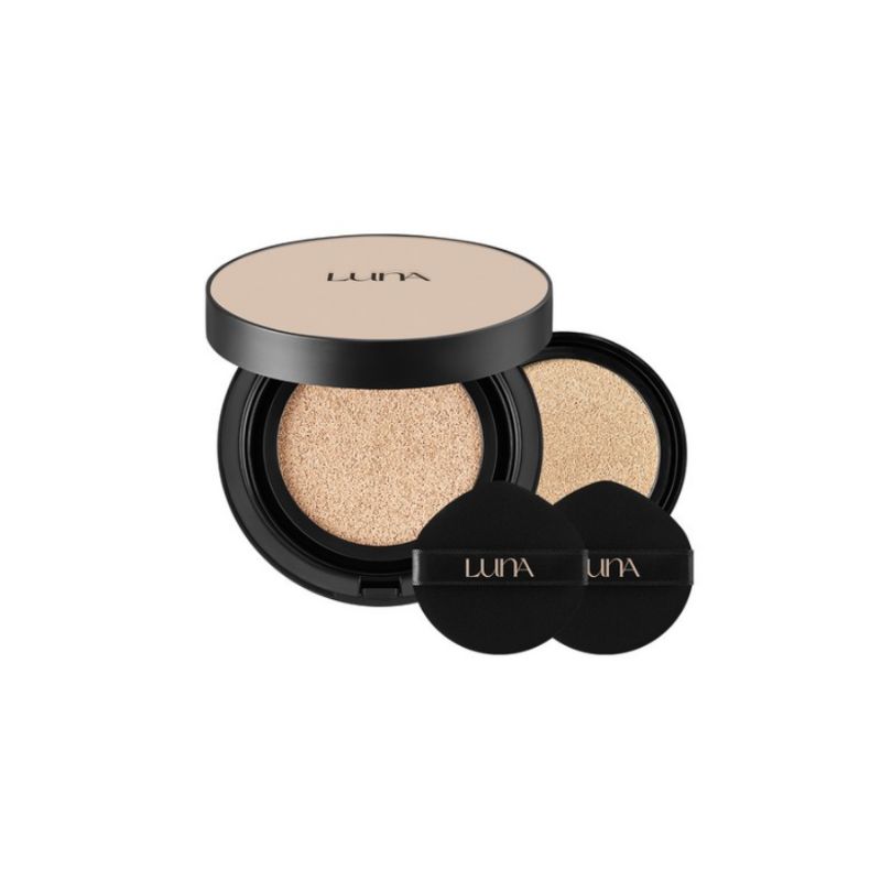 LUNA Long Lasting Cushion Foundation 13.5g (+Refill) SPF50+ PA++++ High Coverage Conceal Fixing Base Makeup