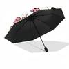1pc Cow FloralAutomatic Open/close Folding Umbrella, Compact Portable Travel Umbrella, Perfect Birthday/Holiday, Cute Umbrella y056