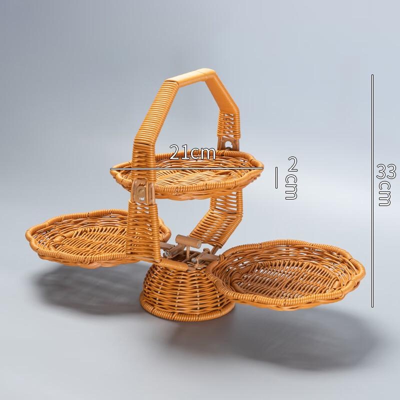 3-Tier Foldable Bamboo Fruit Basket