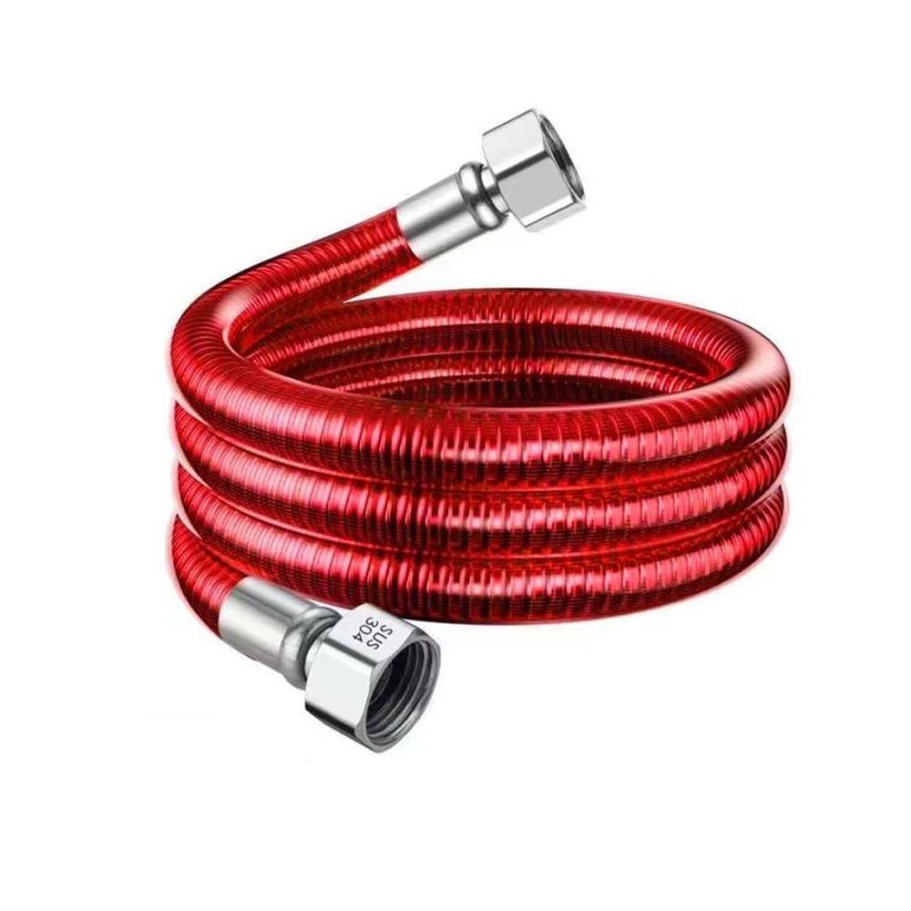 Stainless Steel Handheld Shower Head Hose Corrugated Pipe Water Heater Connector  Household