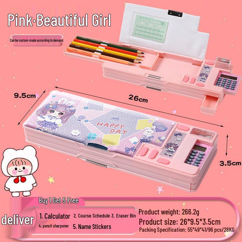 Multi-functional Cartoon Pencil Case - Large Capacity Stationery Organizer