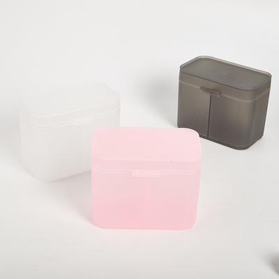 Bavlněné tampony Ubrousky na nehty Organizér na štětce na make-up Úložný box Dvoukomorový