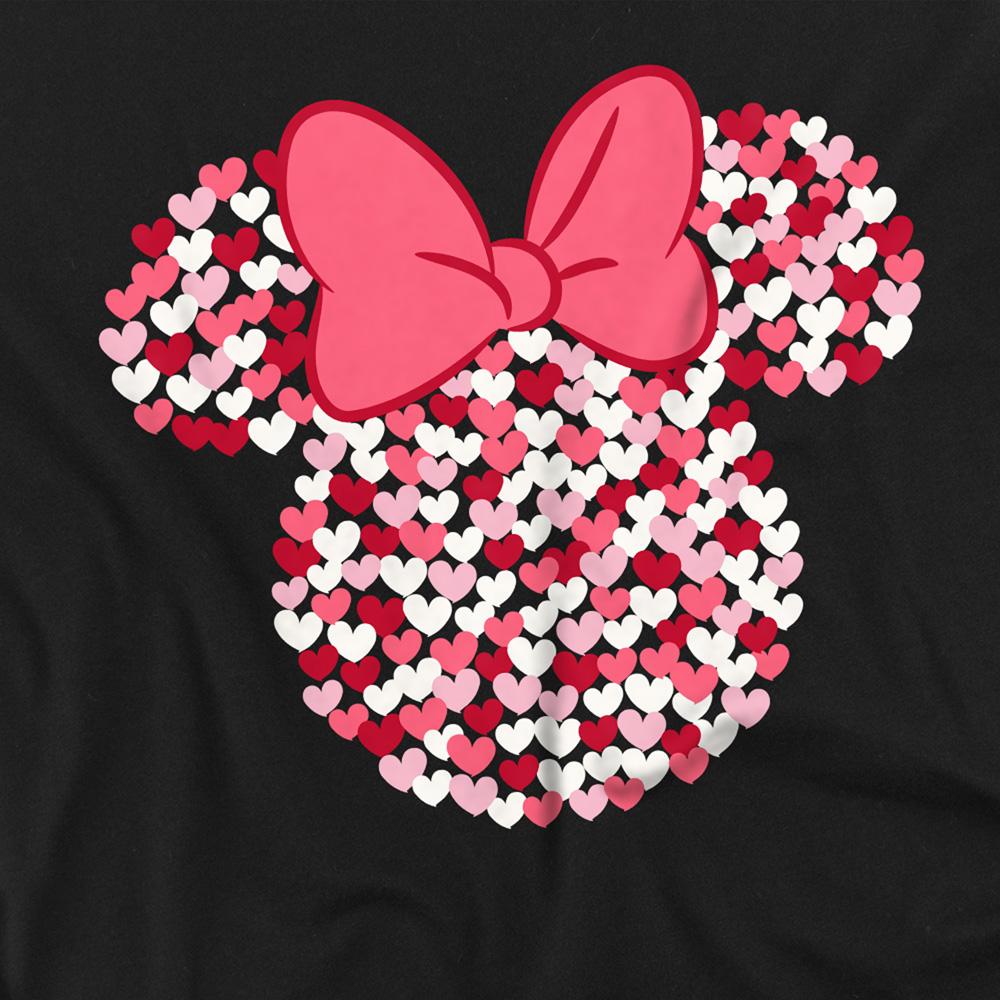 Disney Unisex Adult Minnie Mouse Heart Ears Silhouette Valentine`s Day T-Shirt