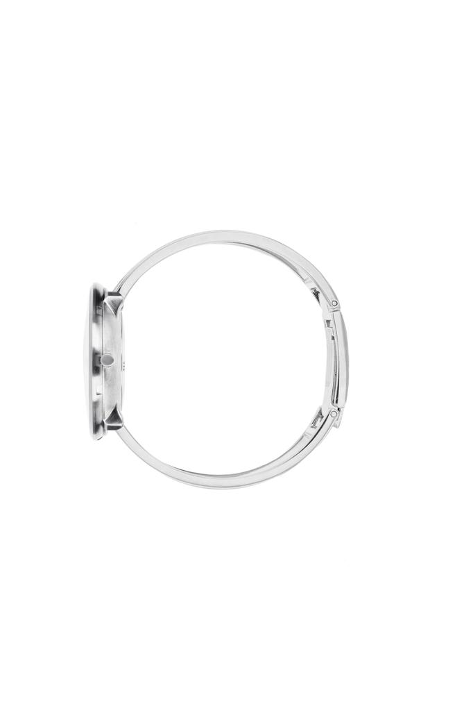 ARNE JACOBSEN STATION 53301-1608 Watch, 34mm, Scandinavian Design, Water Resistant (Quiet Design with No Second Hand), White with Silver Mesh Strap