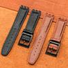 17mm Echtes Lederarmband für Swatch Armband Litschi Uhrarmband Armband Braun Uhrenarmbänder Damen Herren Uhr Gürtel Zubehör