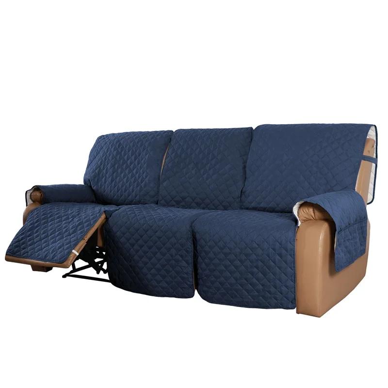 1/2/3 Seater Recliner Sofa Cover Pet Kids Dog Sofa Mat Solid Lounger Couch Towel Armchair Covers  Relax Sofa Slipcovers