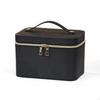 Makeup Bag, Illuminated Mirror Cosmetic Organizer, Portable Large Capacity Case 19.5x13.5x14cm Black