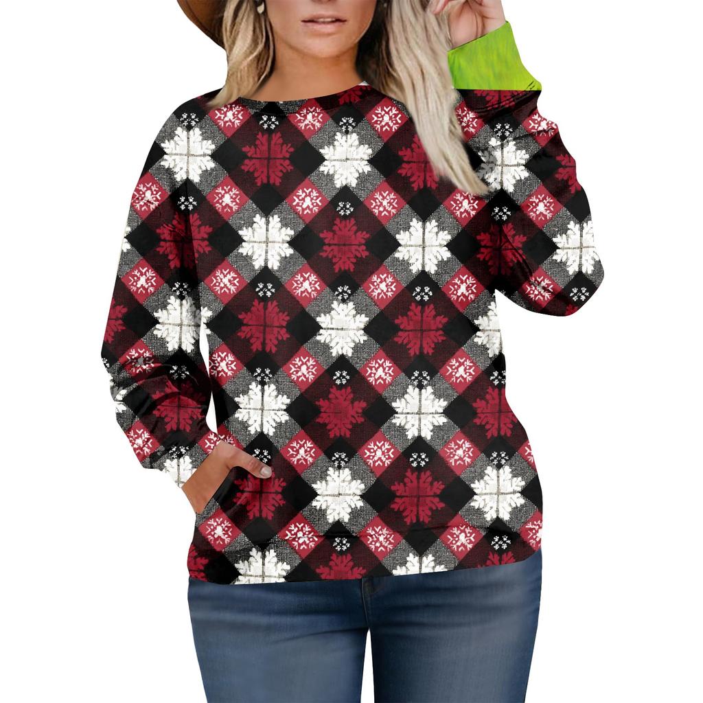 Christmas Sweatshirts For Women Sweater Cute Shirt Fall Pullover Top