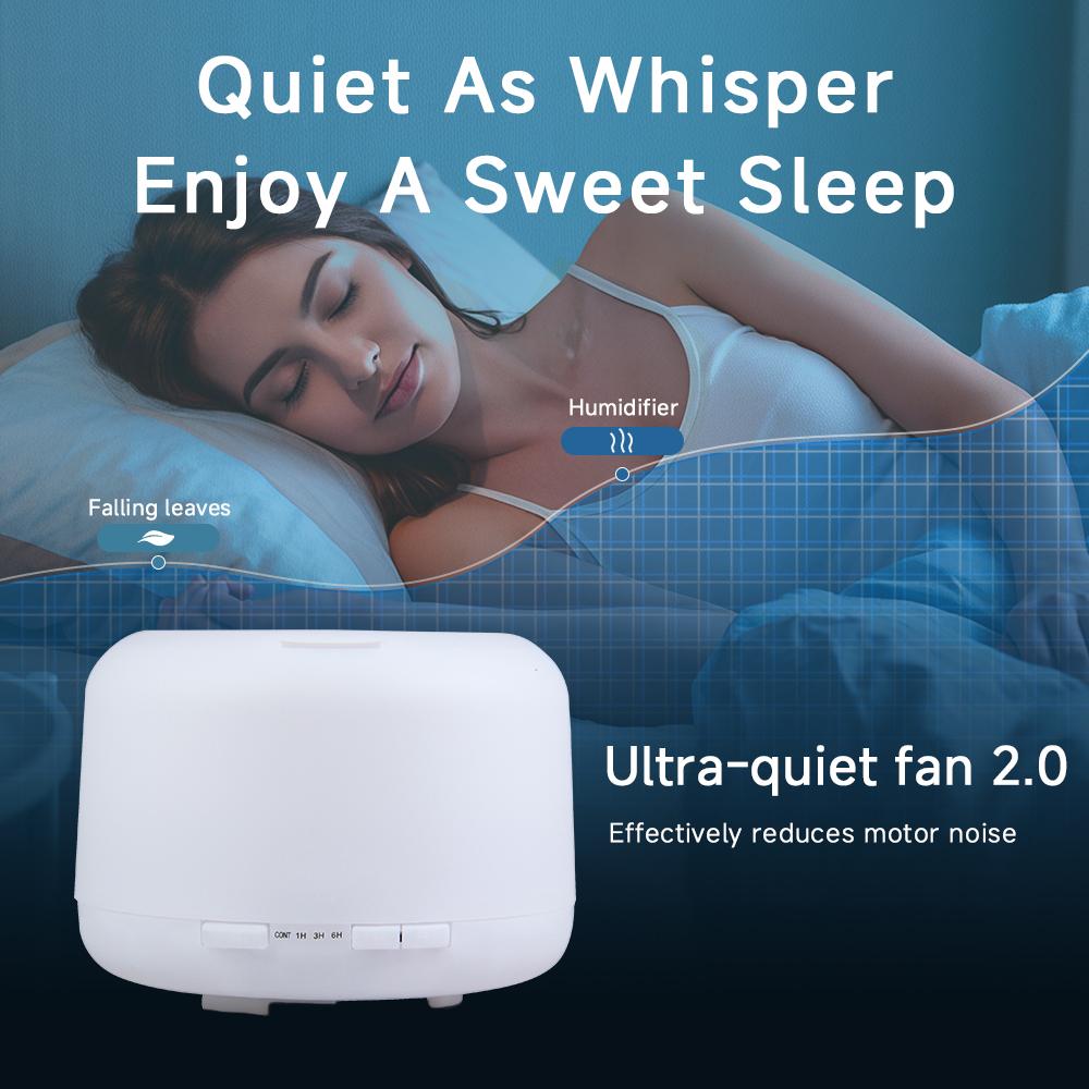 500ML Remote Control Humidifier Aroma Diffuser with Colorful LED Light Ultra Quiet Air Humidifier for Bedroom Home Office Yoga