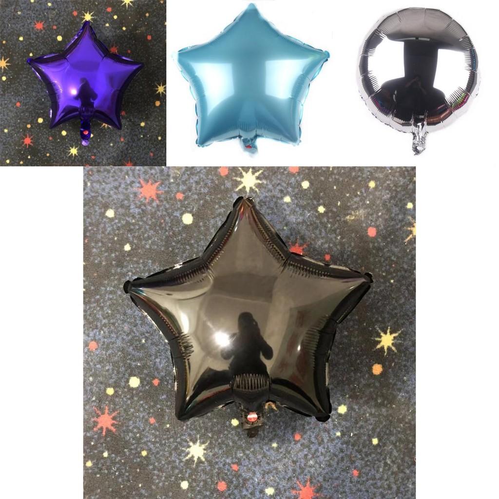 Solid Colour 18" Foil Balloons Heart Star Round Shape For Wedding Birthday Party
