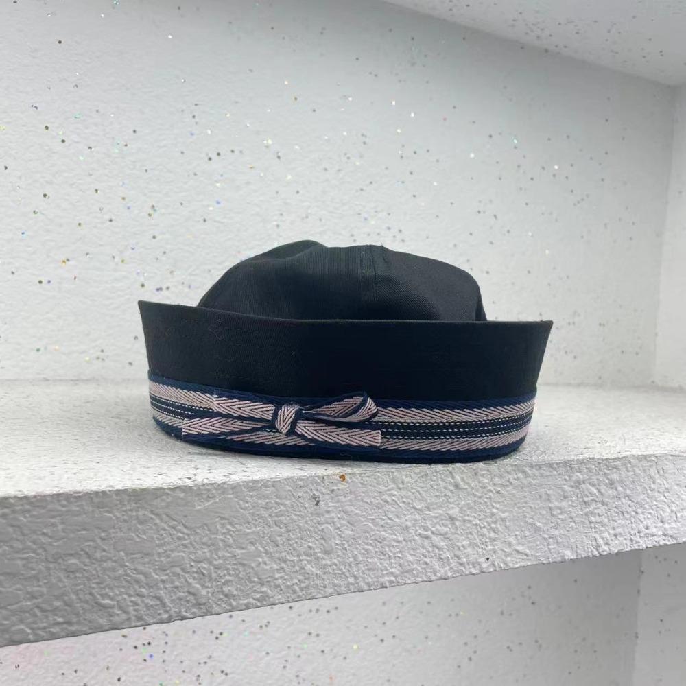 Japanese Women's Navy Hat Flip Brim Y2k Berets Fashion Bow Sailor Caps  Streetwear