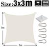 Milky 300D Polyester Waterproof Sun Shade Fabric Sun Shelter Tent Outdoor Triangle Rectangle Awning Garden Terrace Sun Canopy