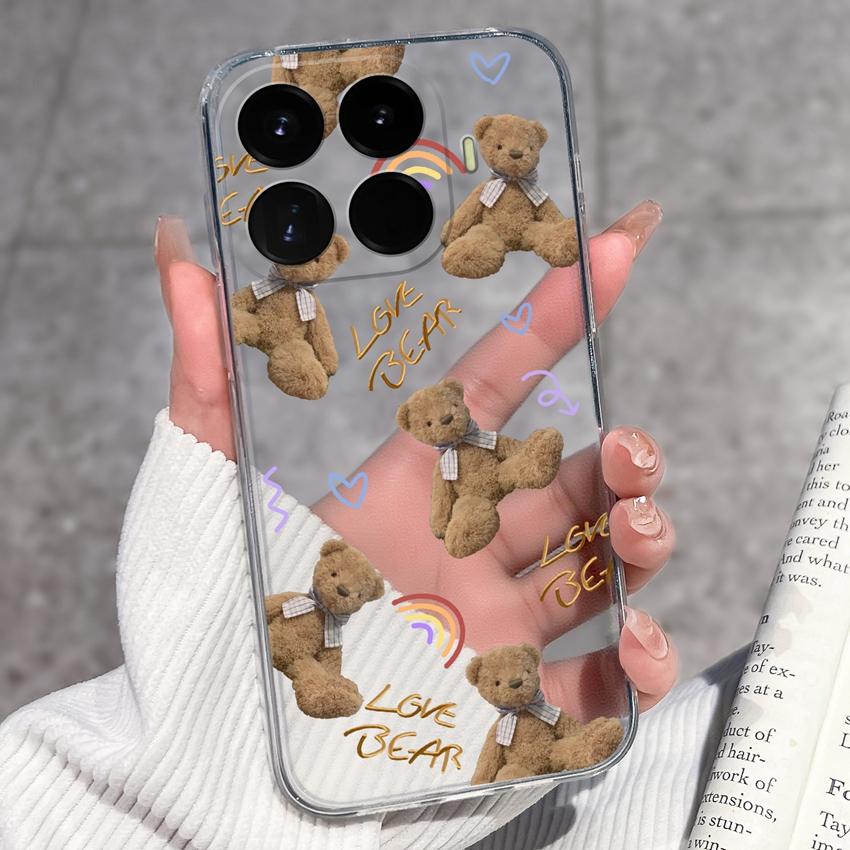 Cases For Redmi 17 17C / Xiaomi 17T Pro / 17 Pro Max 17 Ultra 17 Max Cute Girl Label Pattern Phone Covers Transparent TPU Ultrathin Lightweight Bumper