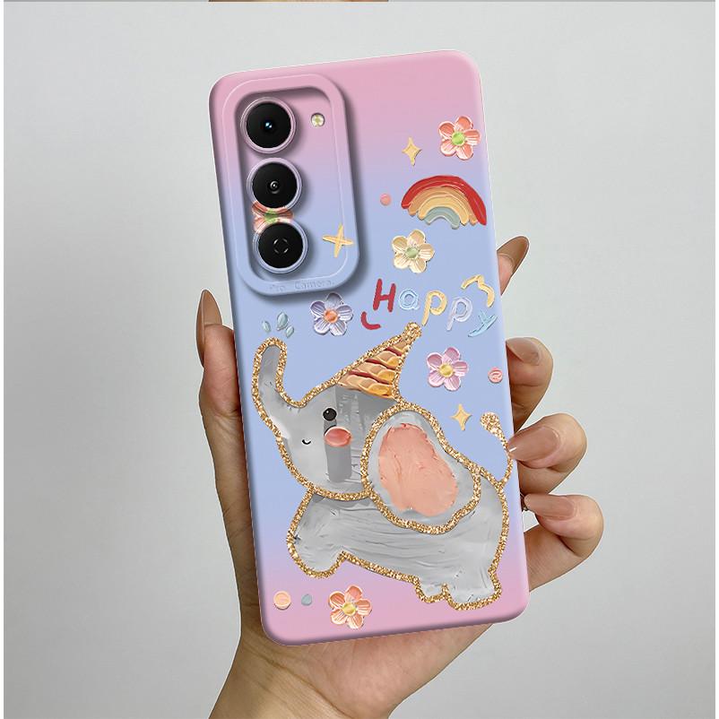 Casing For Tecno Spark 40 Pro 40Pro+ Plus 4G Aesthetic Flowers Phone Case Slim Liquid Silicone Anti Drop Protection Soft Cover