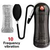 USB Rechargeable Male Masturbation Cup Adult Products Pocket Pussy Glans Stimulator Penis Trainer Inflatable Bulb Squeeze Sex Toys for Men Masturbator
