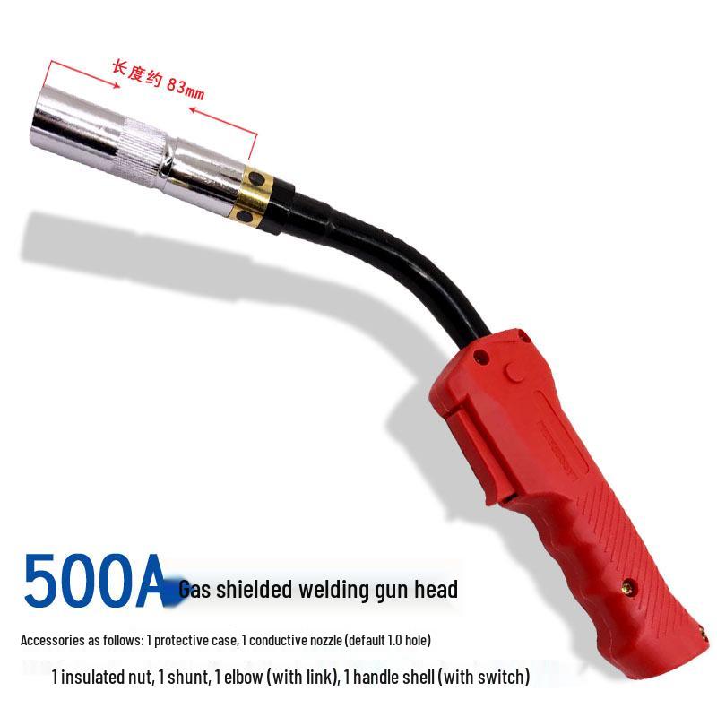 15AK Gas Shielded Welding Torch Head Assembly, 200A/350A/500A, Plastic Handle