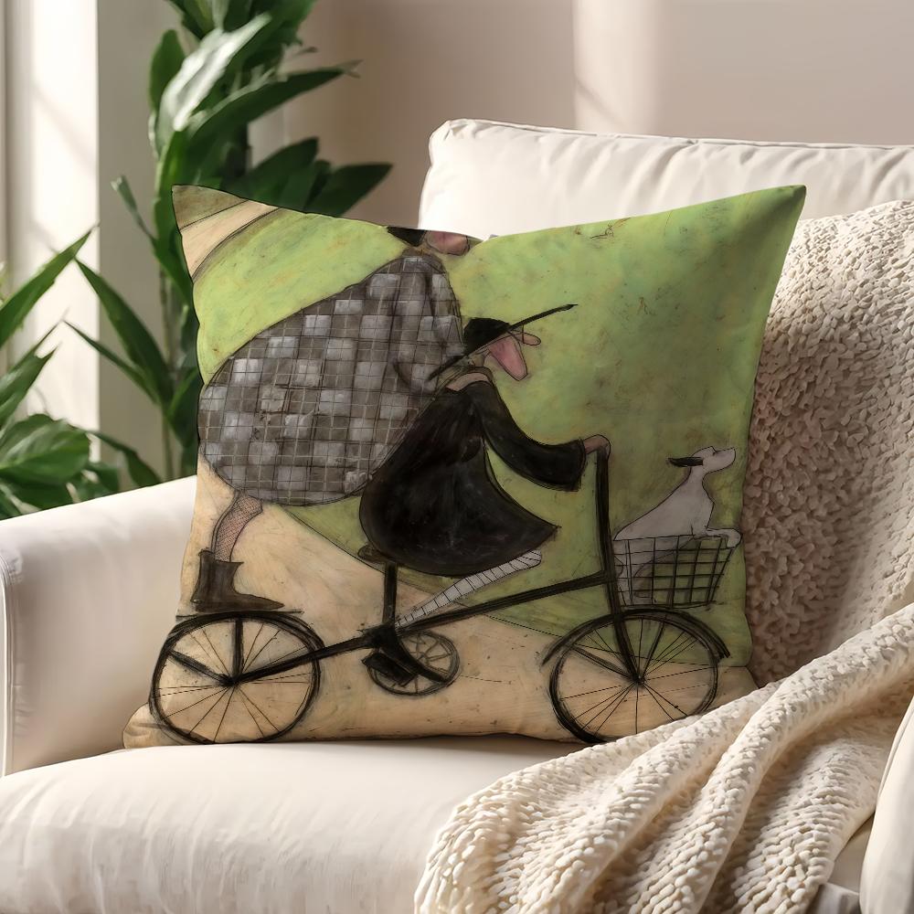 SSam TToft Copricuscino Artistico Per Cuscino Stampa Decorazione Divano Casa Auto Stanza Caffetteria Ufficio Semplicità Nordica