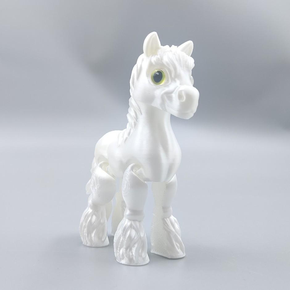 Multi-joint Movable 3D Printed Horse Animals Cute Relief Sensory Toy Funny Home Decorations Kids Gift Desktop Decoración Hogar белый