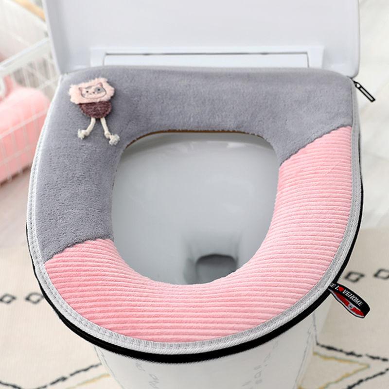 

Універсальна накидка на сидіння для унітазу. Кругла подушка для сидіння для унітазу. Килимок для накидки на унітаз. Зимовий товстий теплий милий мультяшний чохол для сидіння.