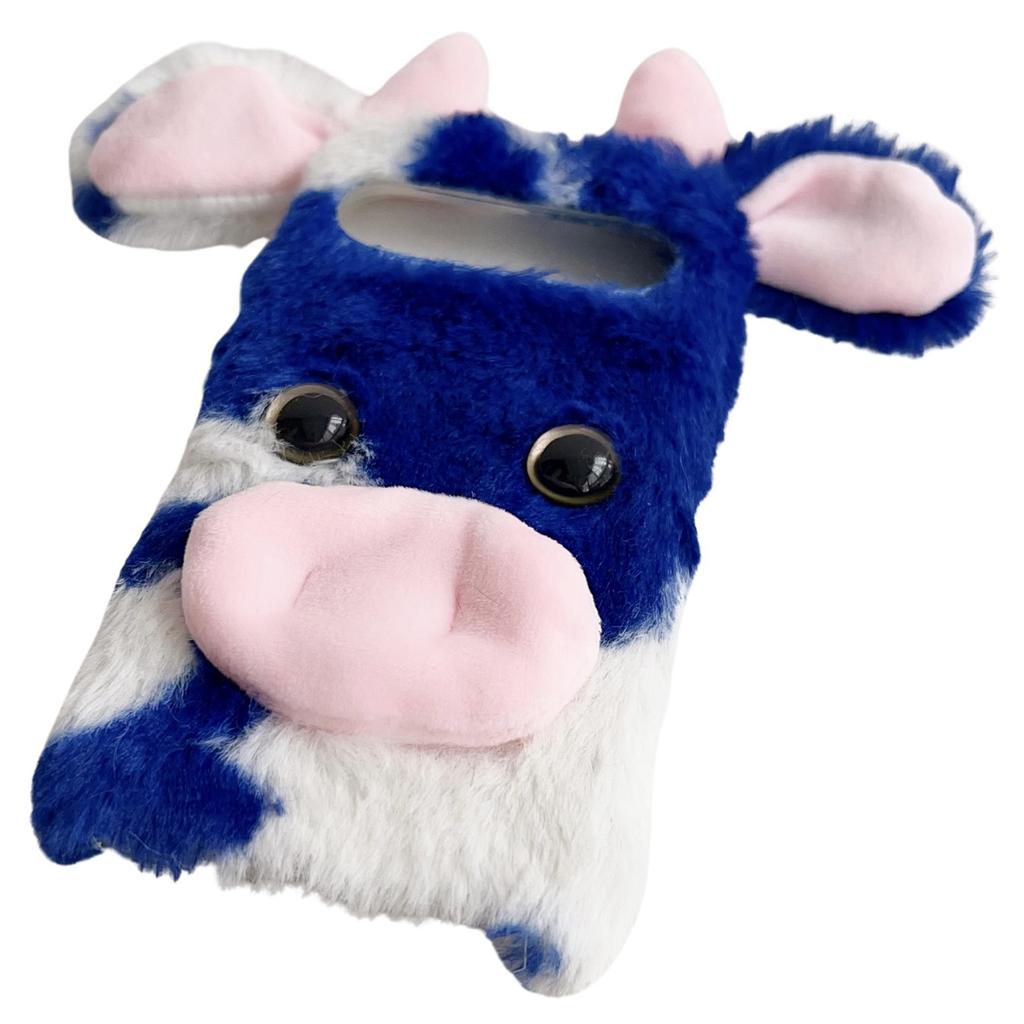 For Google Pixel 9/9 Pro Fluffy Cows Ear Cover Shockproof TPU Phone Case