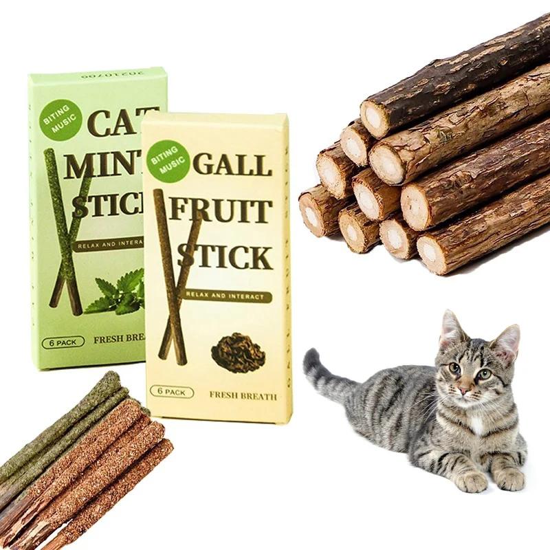 6 Stück Natürliche Matatabi Katzensticks Minze Gefangen Gebissen Aufgeregte Stöcke Silberwein Für Katzen Zahnpflege Behandeln Haustierbedarf Katzenzubehör
