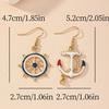 Asymmetrical Drop Earrings for Women - Ship Wheel and Fashion Jewelry